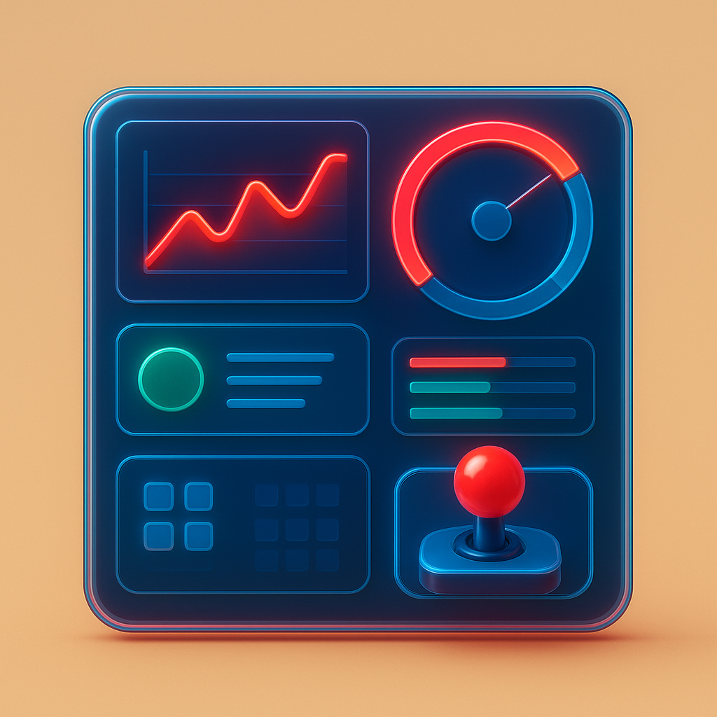 NeonHelix dashboard mockup with neon overlays